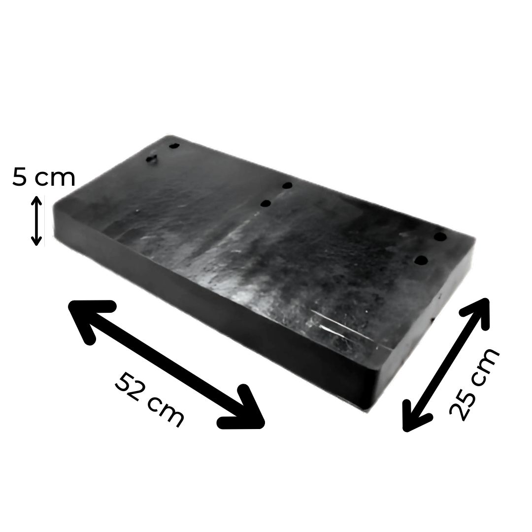 LEMIESZ GUMOWY PLUGA SNIEZNEGO 52X25X5 - obrazek 2