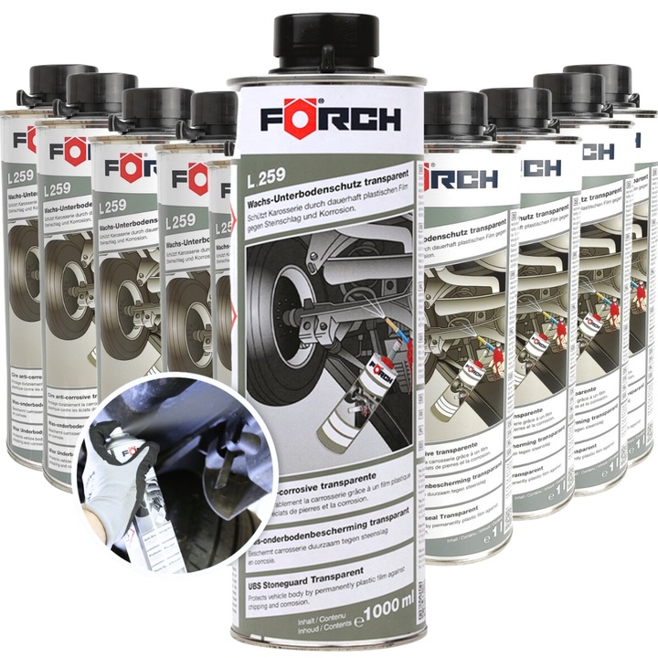 10x FORCH L259 Wosk do konserwacji podwozia 1L