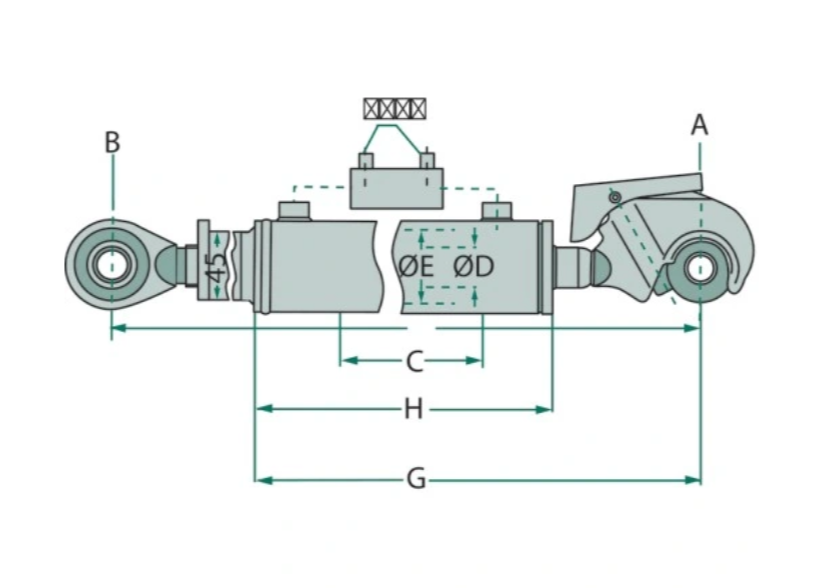 Łącznik górny hudrauliczny kat.2 - obrazek 6