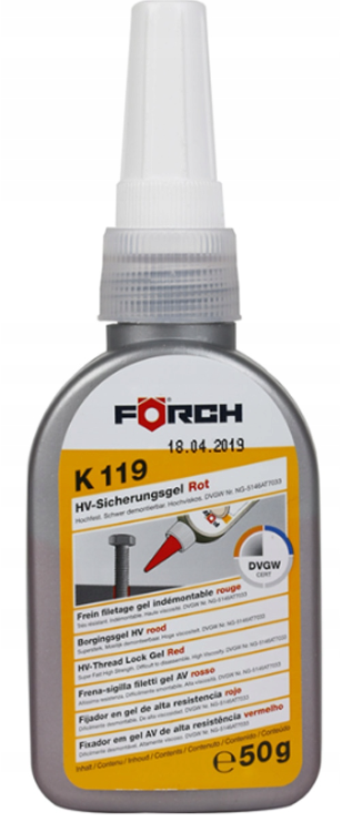 Forch K119 Klej do Gwintów Czerwony 50g