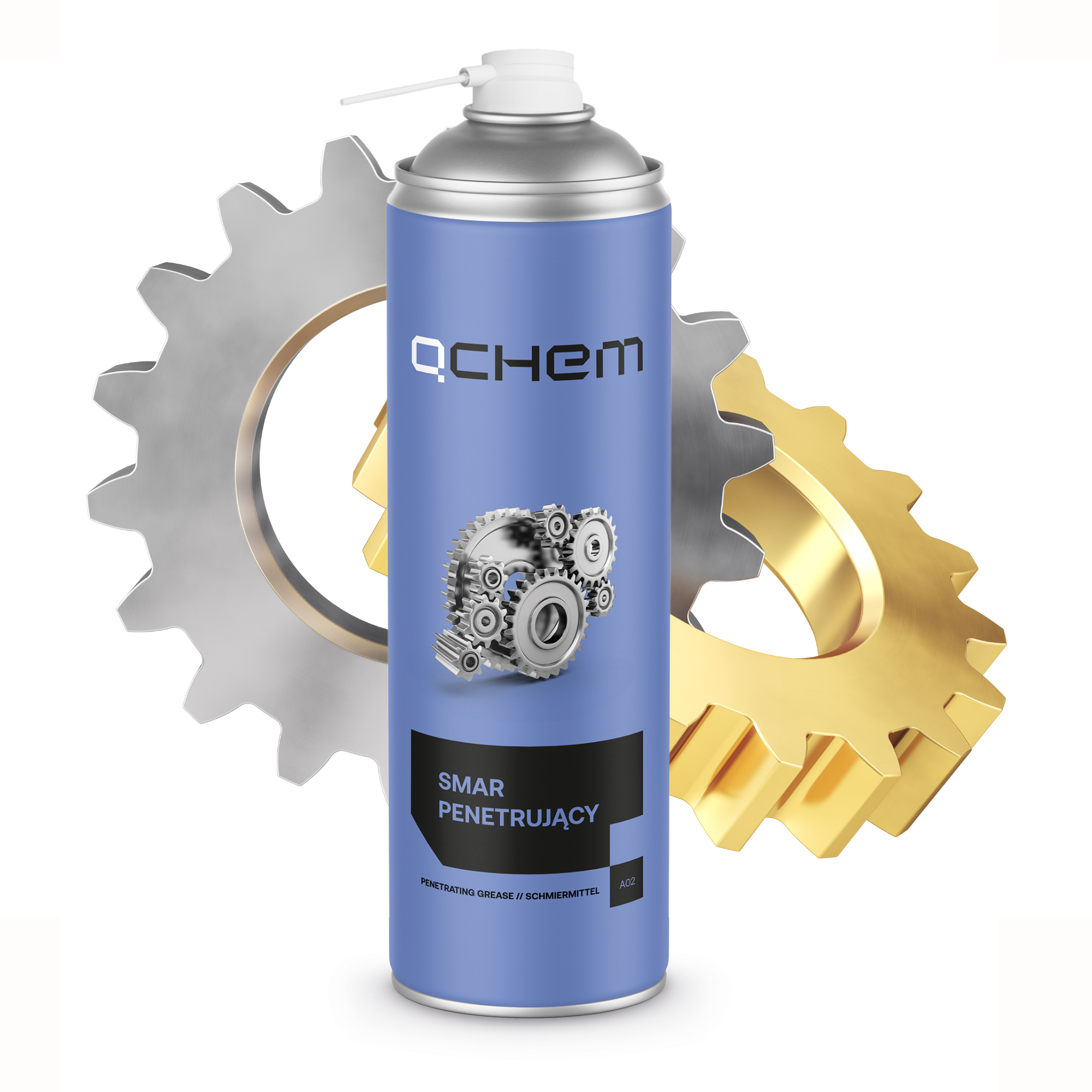 Smar penetrujący QCHEM 500ml – spray techniczny do maszyn i pojazdów - obrazek 3