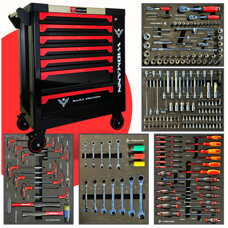 SZAFKA NARZĘDZIOWA WIDMANN WÓZEK NARZĘDZIOWY DAILY EDITION 5 SZUFLAD 201 SZT