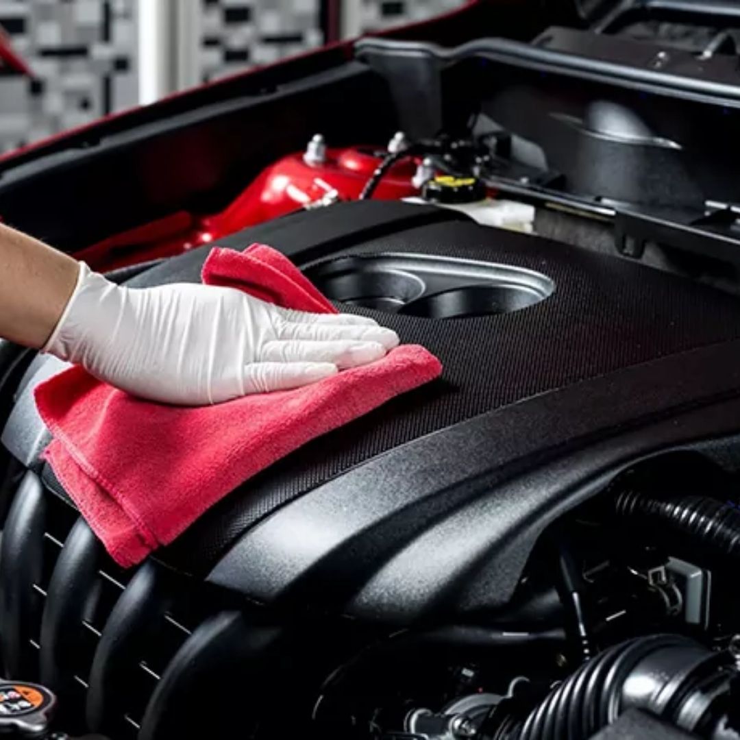 3x Preparat do mycia silnika PROFITOOL 1305-01-0019E 1L + Rękawiczki WURTH L + Mikrofibra - obrazek 2