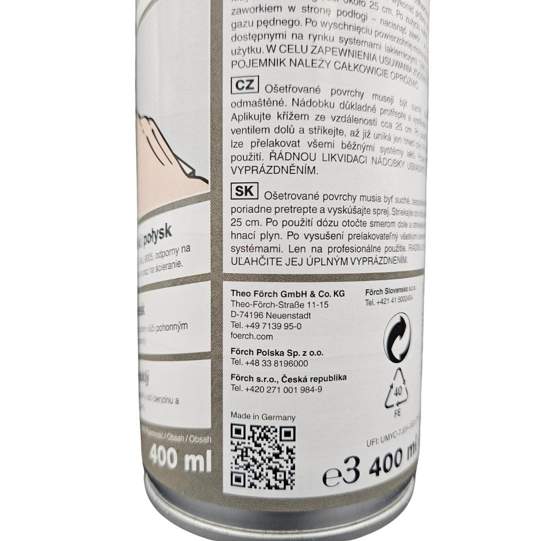 Lakier Forch L215 Czarny Wysoki Połysk 400ml - obrazek 2