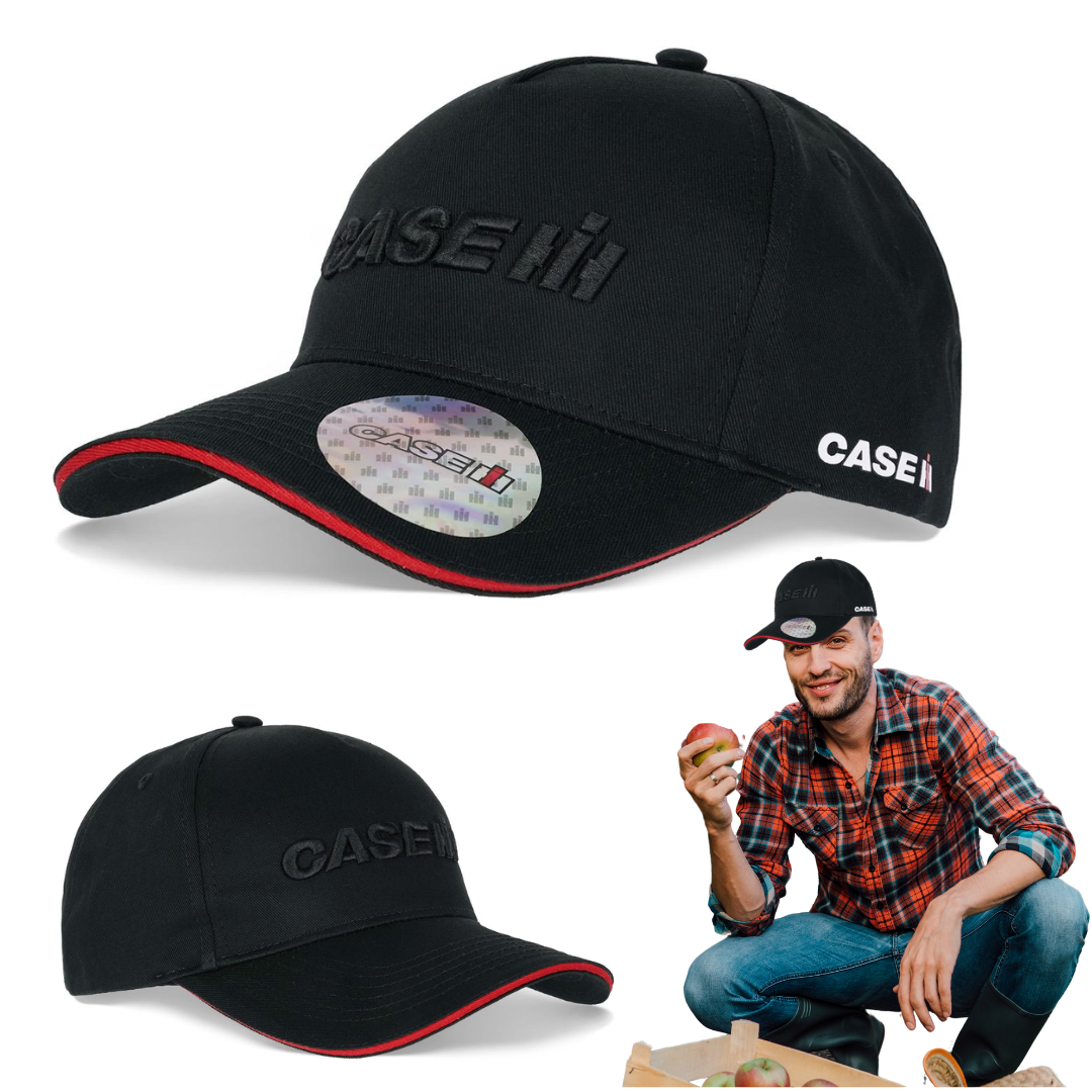 Czapka z czarnym haftem 3D