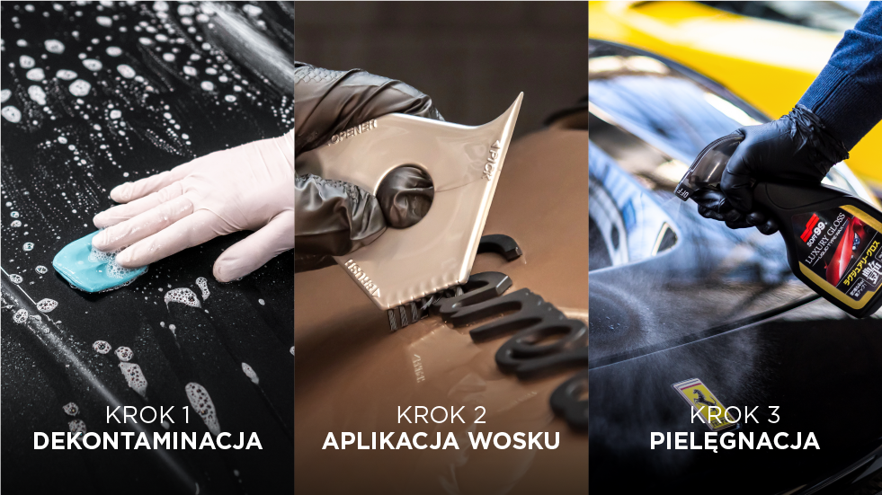 Twardy wosk SOFT99 Authentic Premium Carnauba + Rain Drop +mikrofibra+ rękawiczki - obrazek 5
