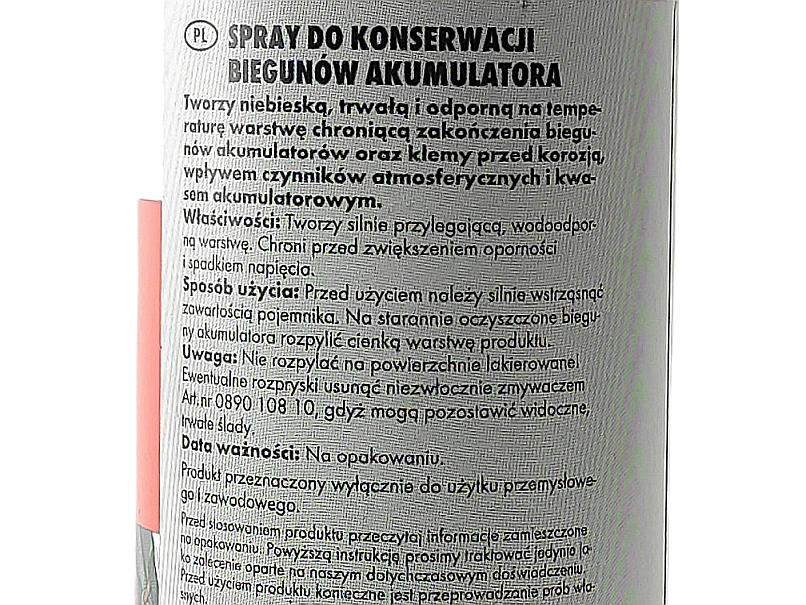 Wurth spray do konserwacji biegunów akumulatora - obrazek 2