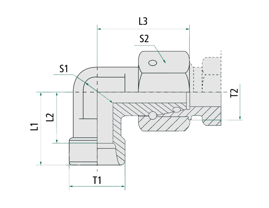 Kolanko hydrauliczne AB M18-M18 - obrazek 2