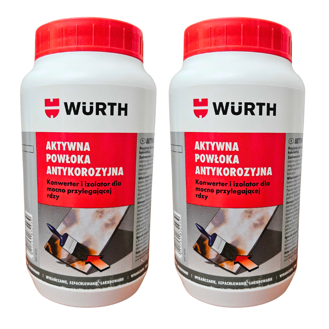 AKTYWNA POWŁOKA ANTYKOROZYJNA NA RDZĘ WURTH 1L ZESTAW 2 szt.