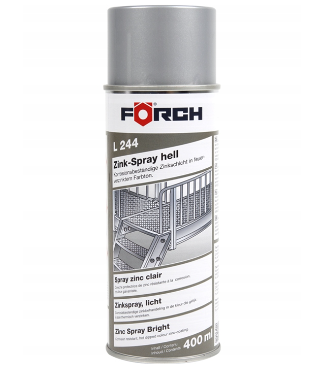 Cynk Spray Jasny FORCH L244 400ml - obrazek 2