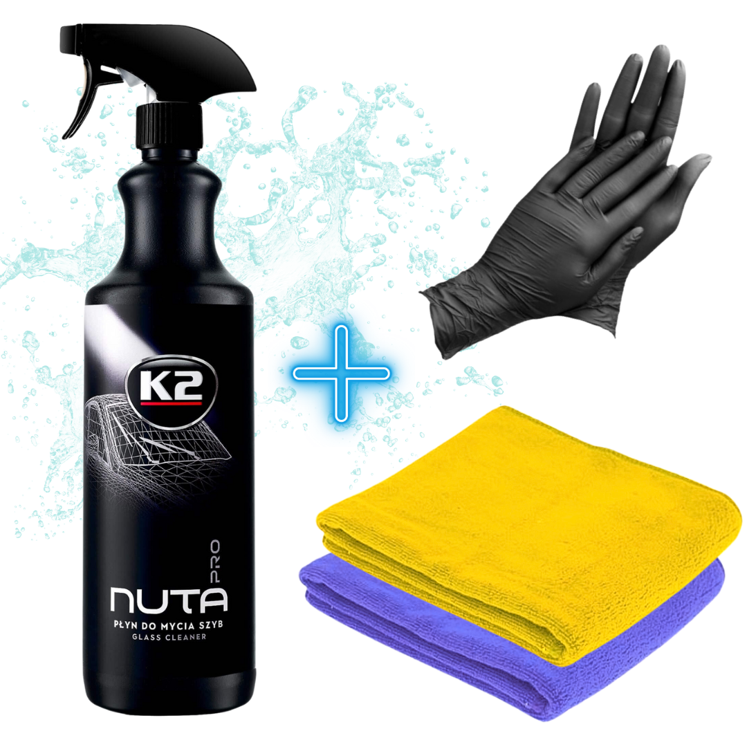 ZESTAW K2 NUTA PRO 1L Z RĘKAWICZKAMI I ŚCIERECZKĄ Z MIKROFIBRY