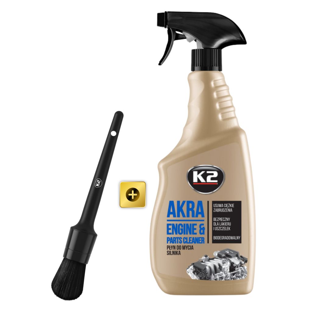 Płyn do mycia silnika K2 AKRA + Pędzelek detalingowy K2 16 (31mm) ZESTAW - obrazek 5