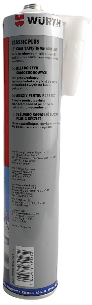 Klej do Szyb Samochodowych Classic Wurth 310 ml - obrazek 2