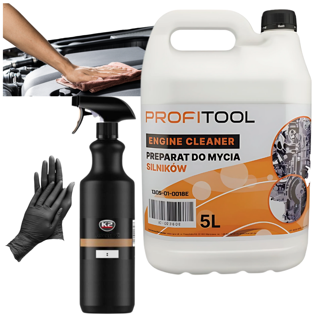 PŁYN DO MYCIA SILNIKÓW PROFITOOL 5L Z BUTELKĄ Z ATGOMIZEREM ZESTAW - obrazek 4