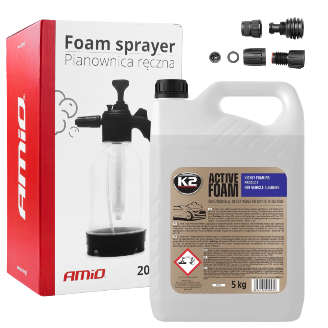 K2 Piana Aktywna 5L Do Mycia Karoserii + Pianownica Ręczna Opryskiwacz Ciśnieniowy 2L - obrazek 7